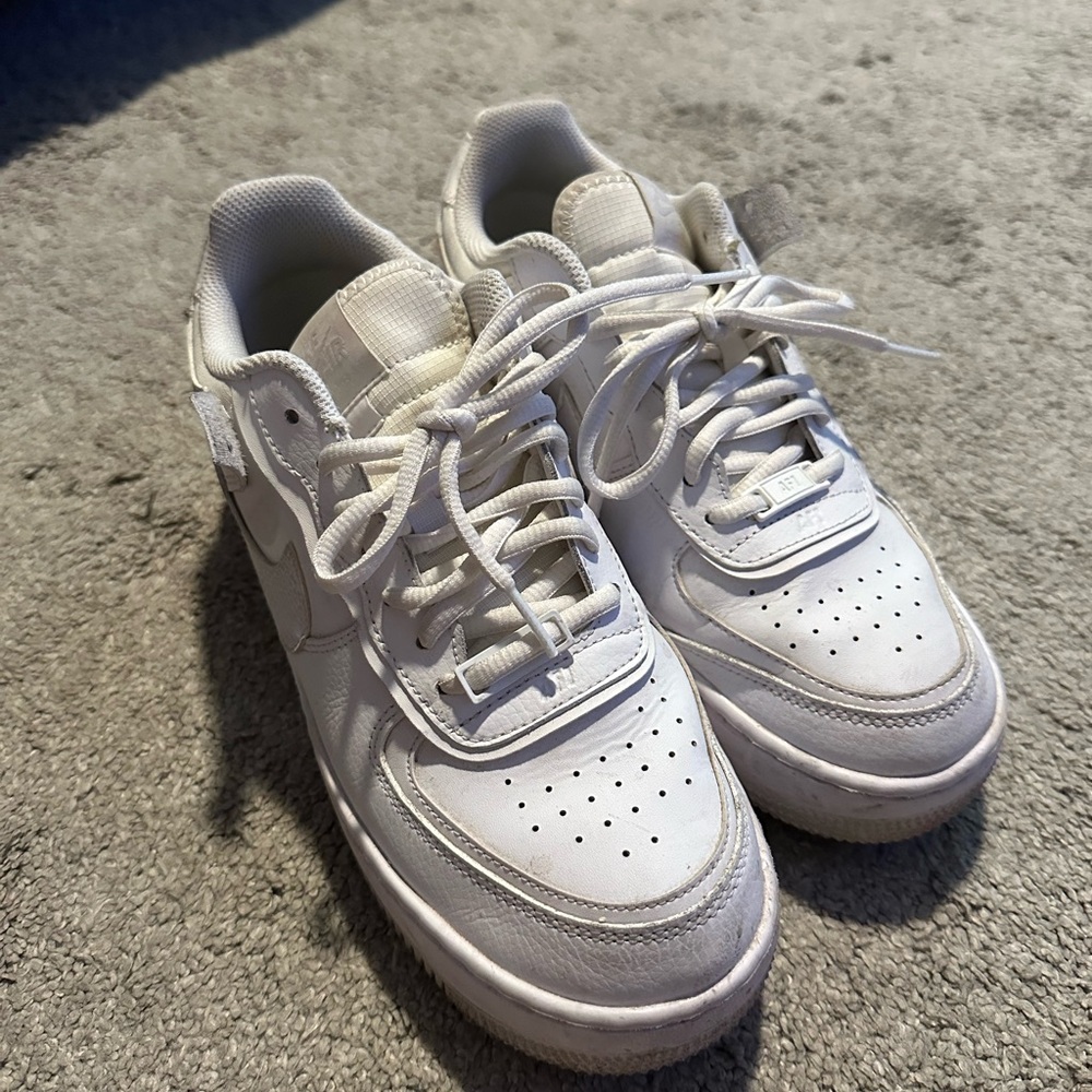 Nike White AF1 Shadow Sneakers